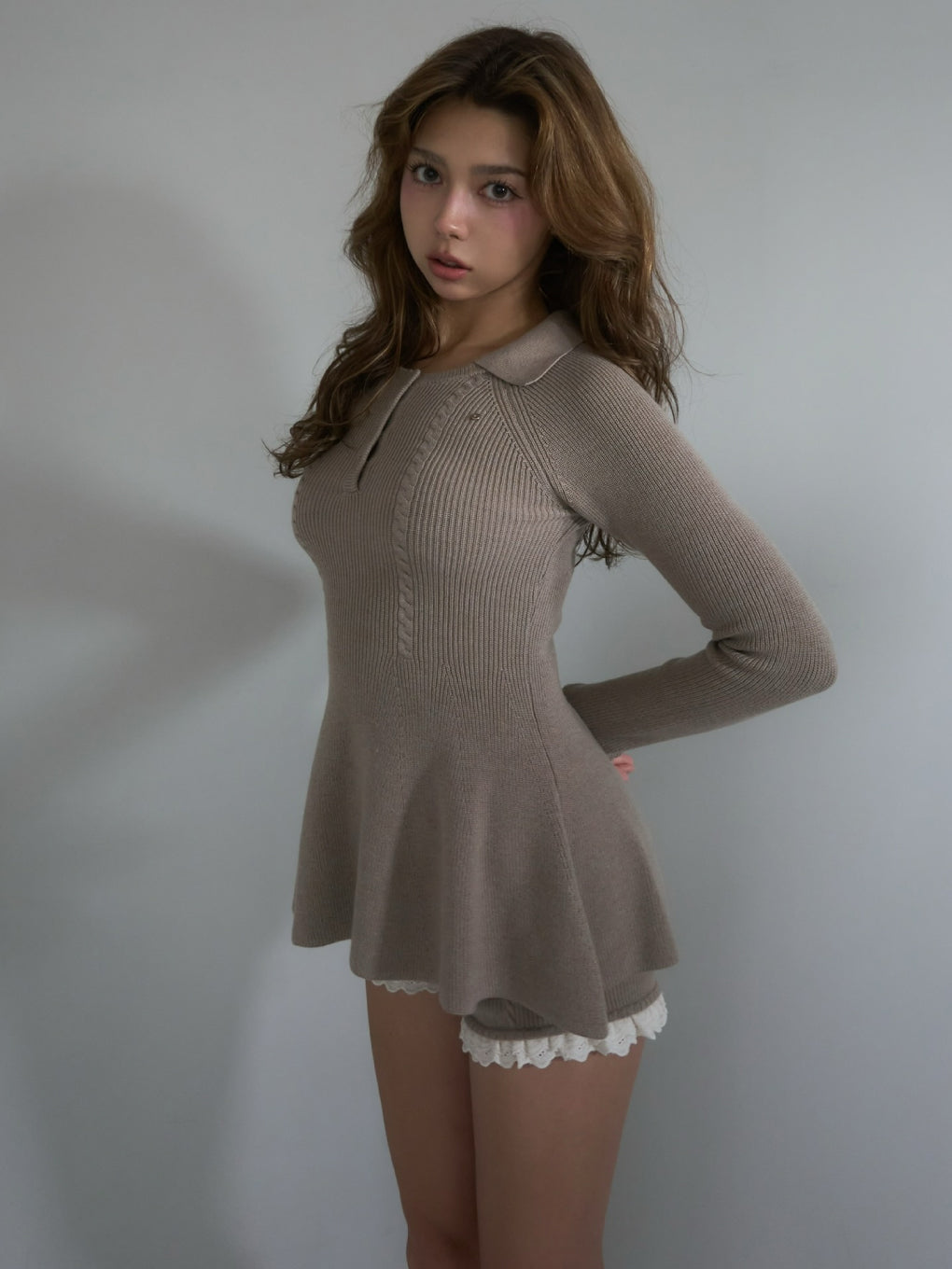 Milly peplum knit set up