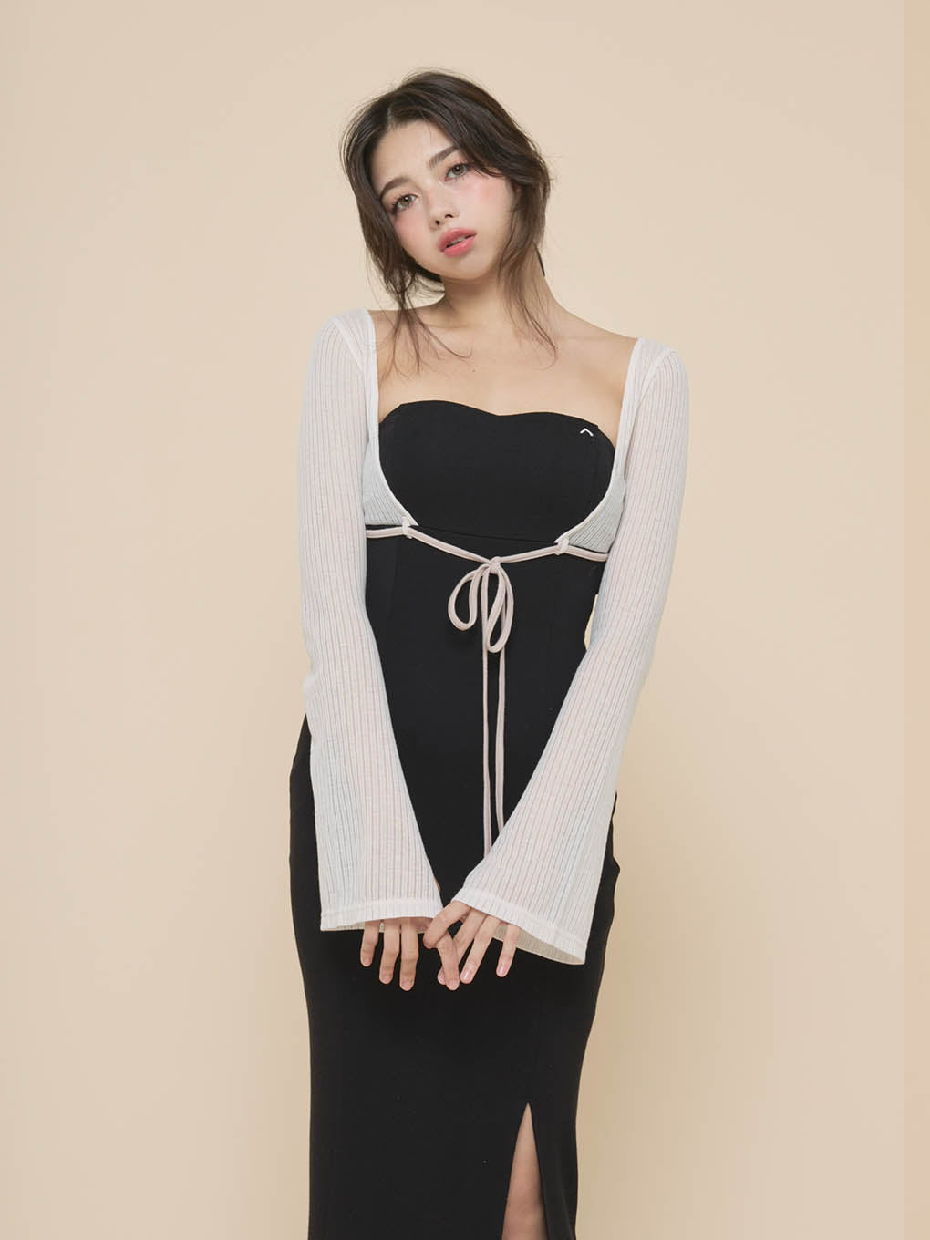 Lona ribbon long dress
