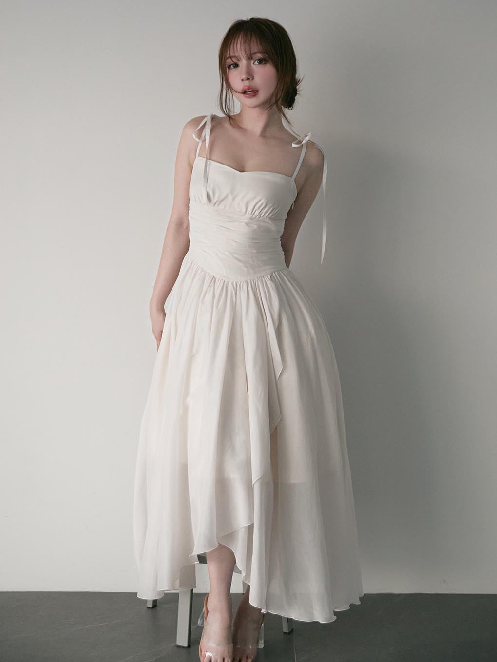 Wendy seethrough flare dress