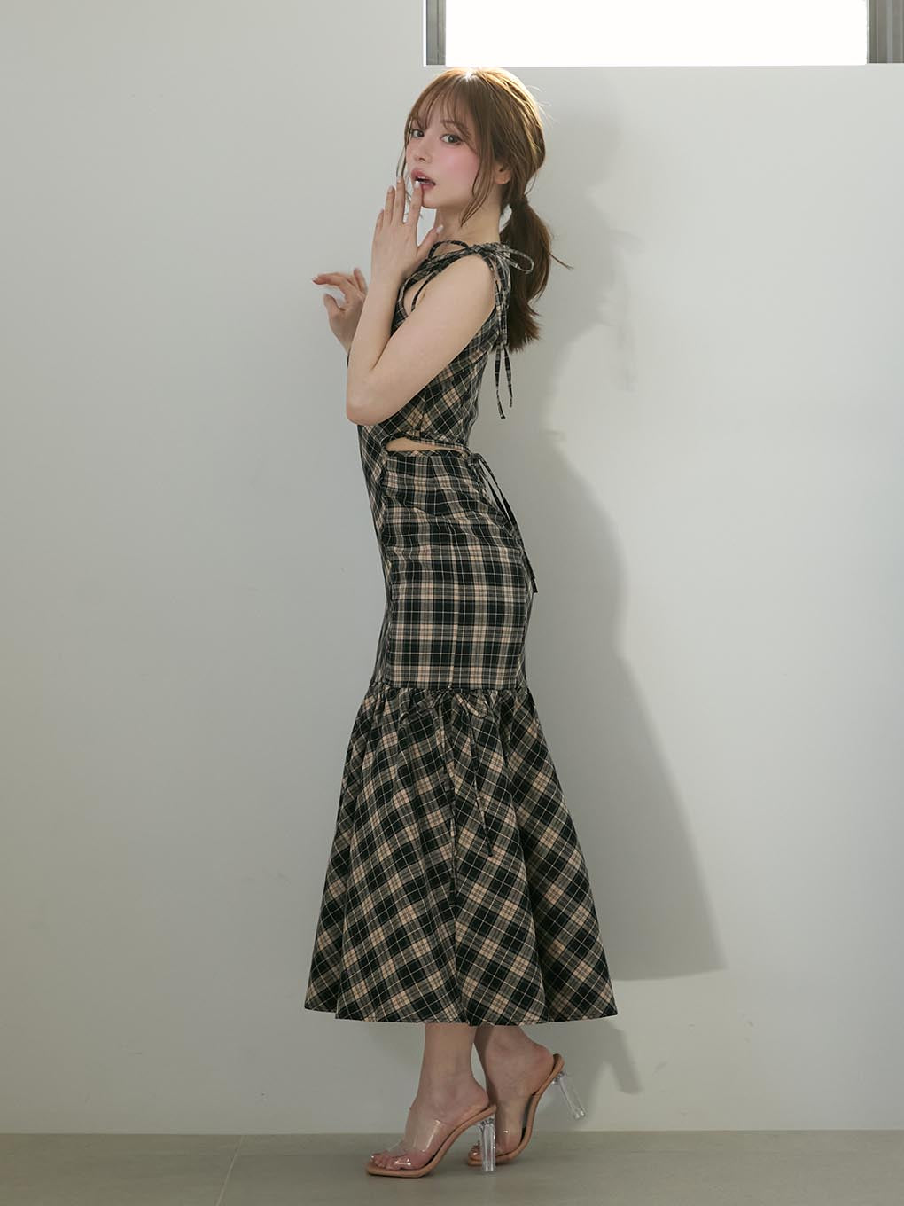 Grenda ribbon long dress