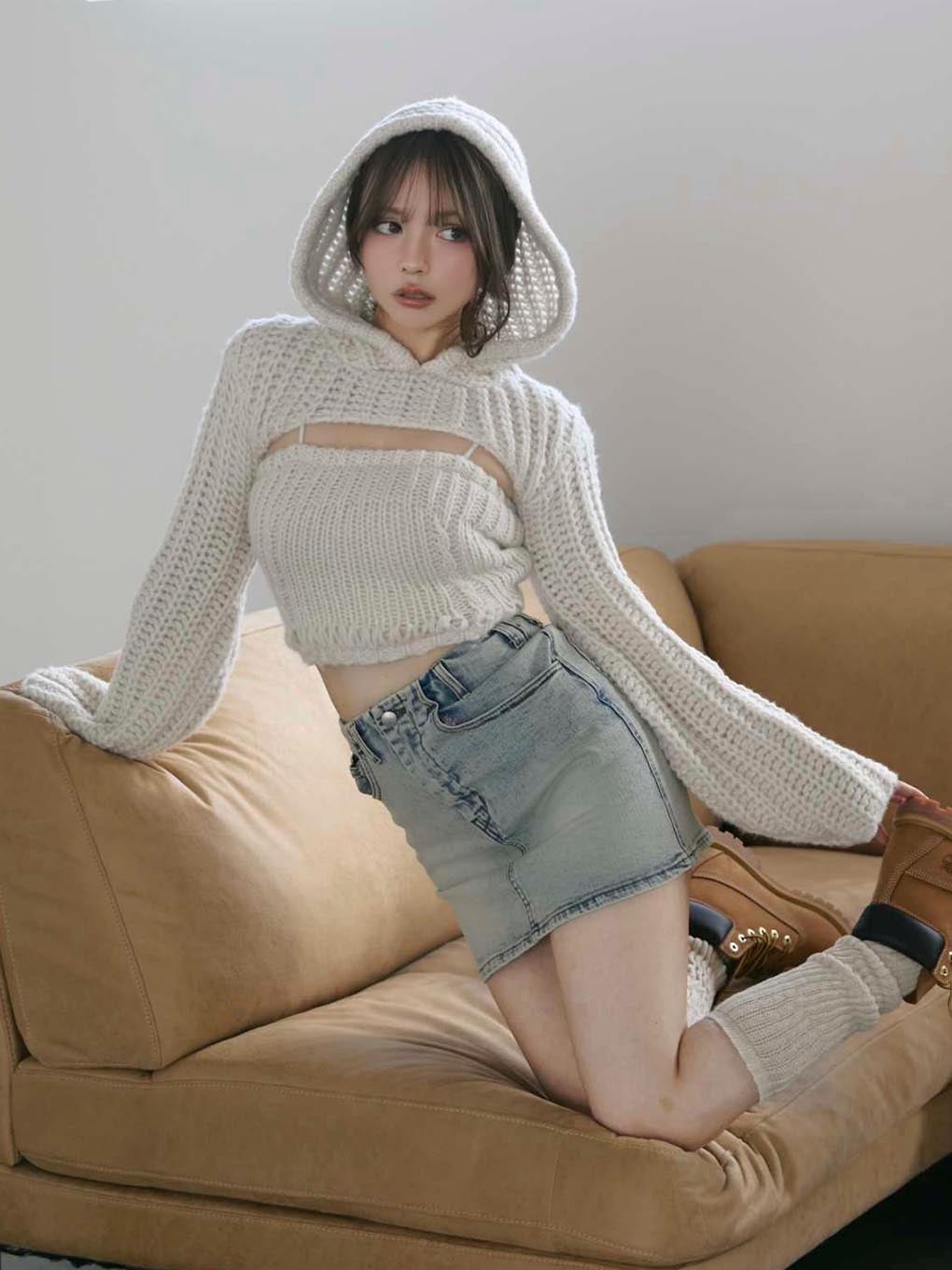 Leo hood knit set