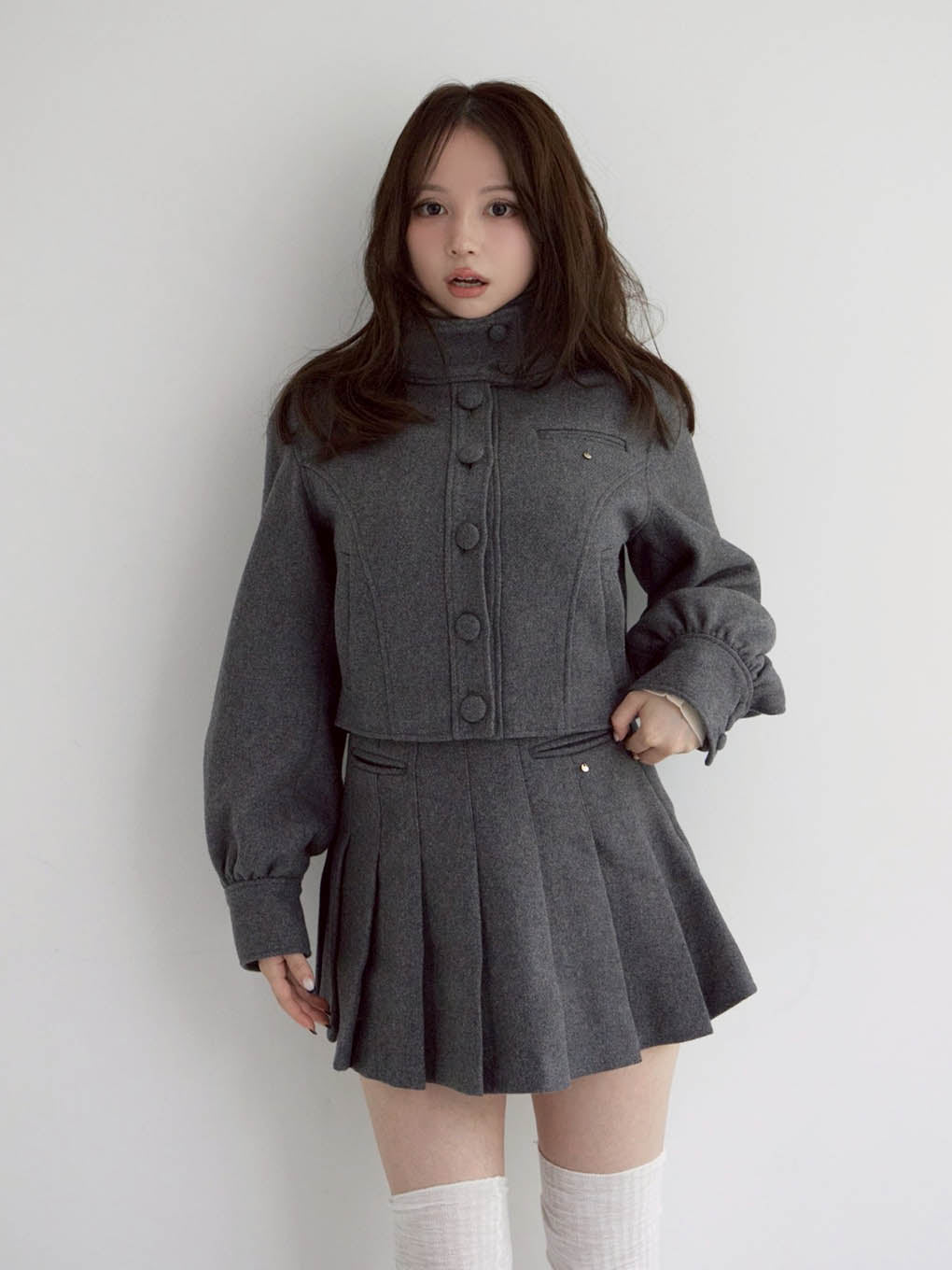 Zoey pleats mini skirt