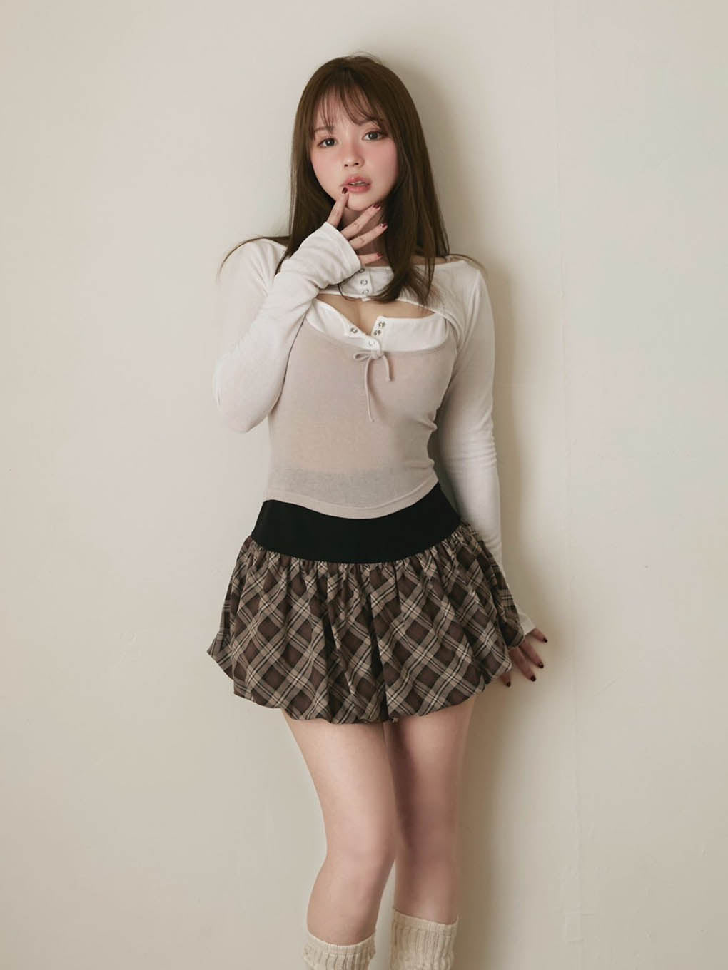 Nancy check skirt