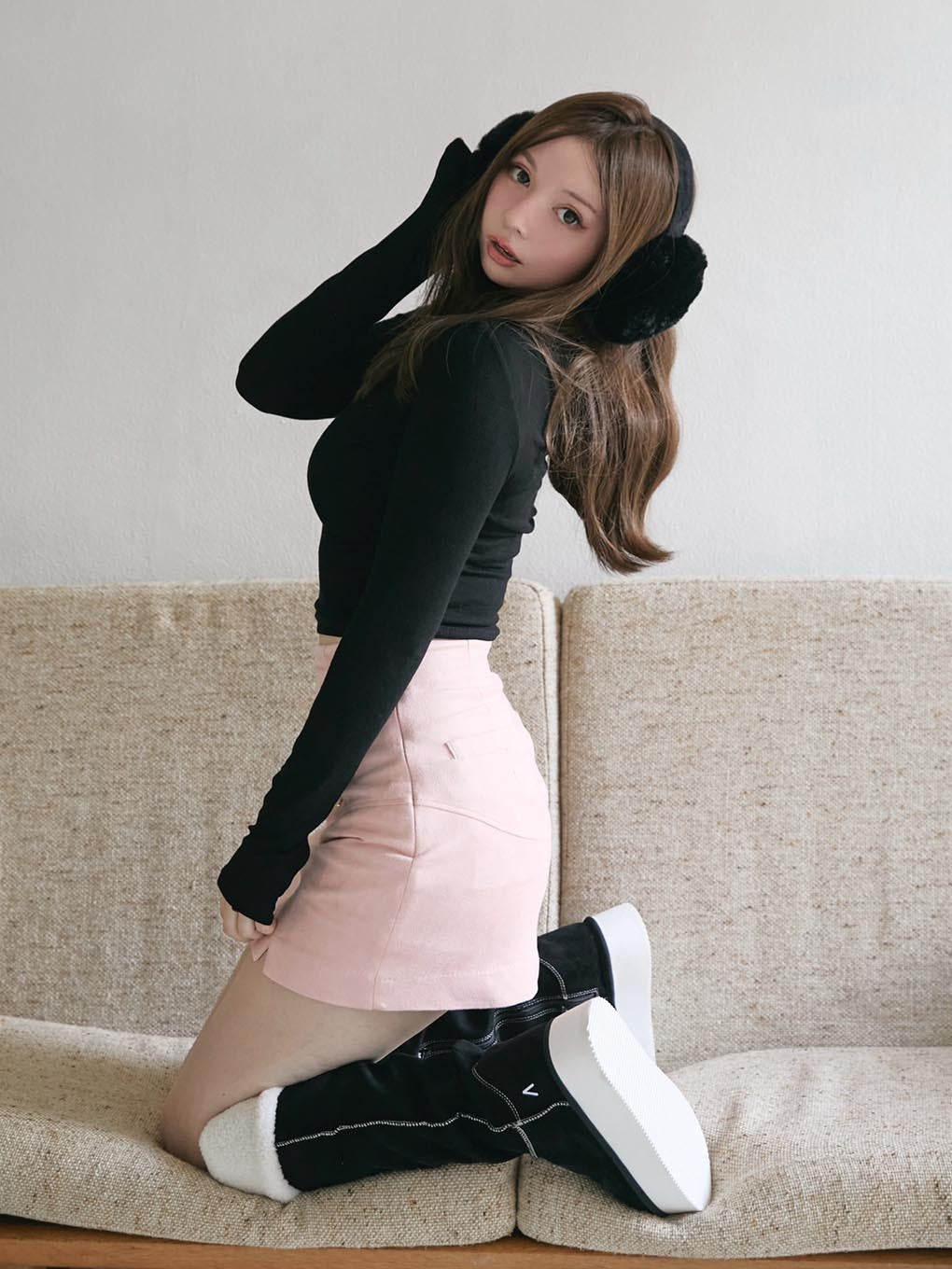 Kate slit mini skirt