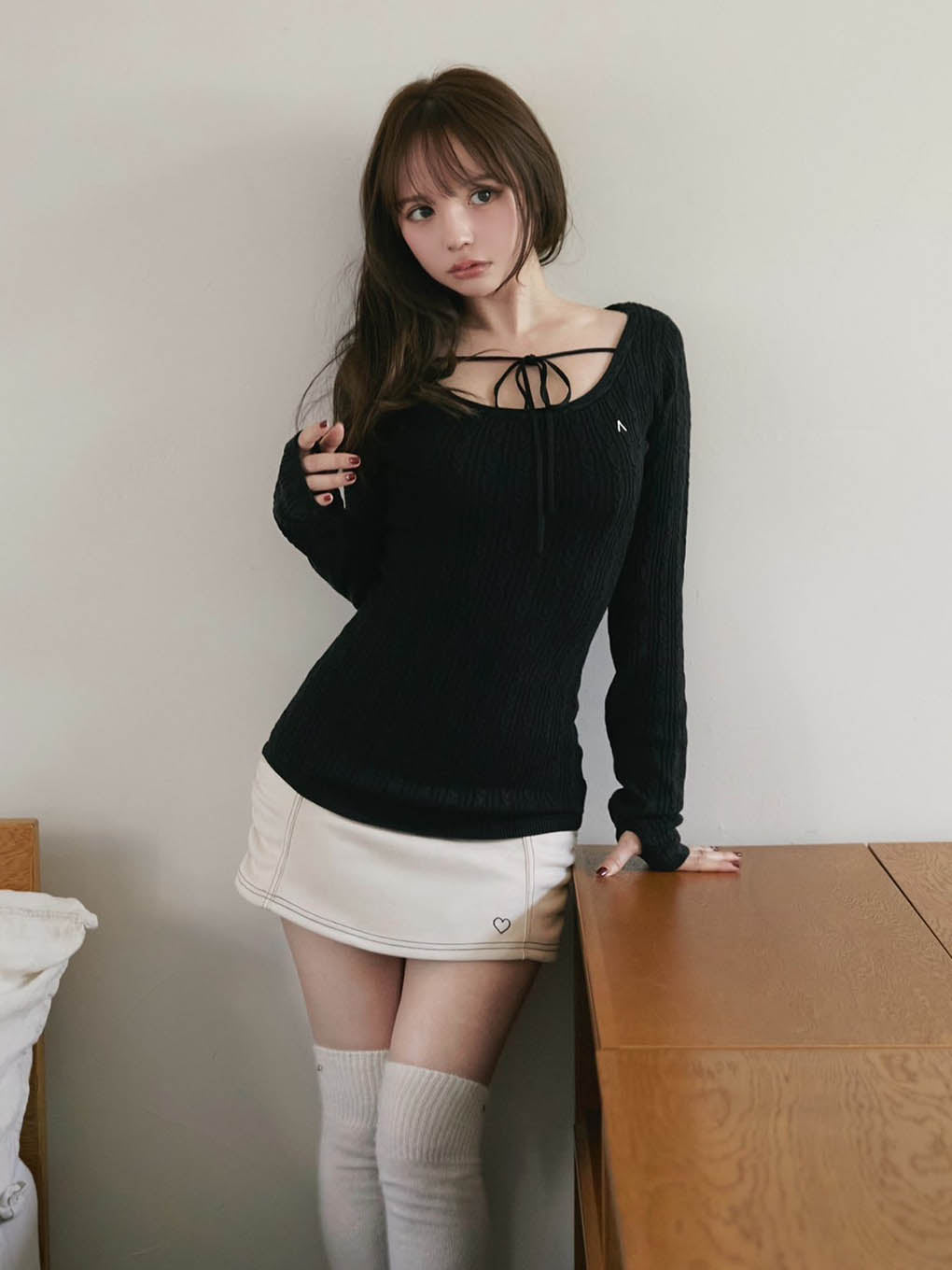 Regina cable mini dress
