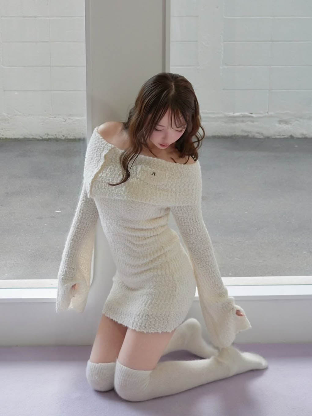 Aurora knit mini dress