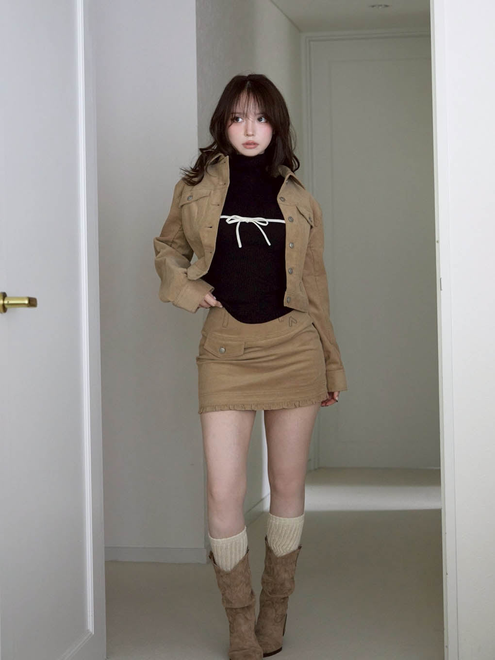 Elsa corduroy mini skirt