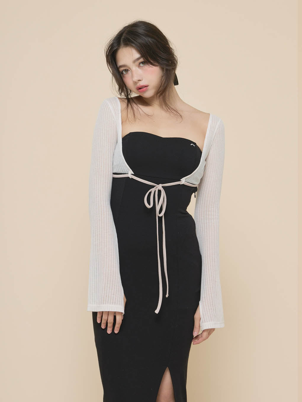 Lona ribbon long dress