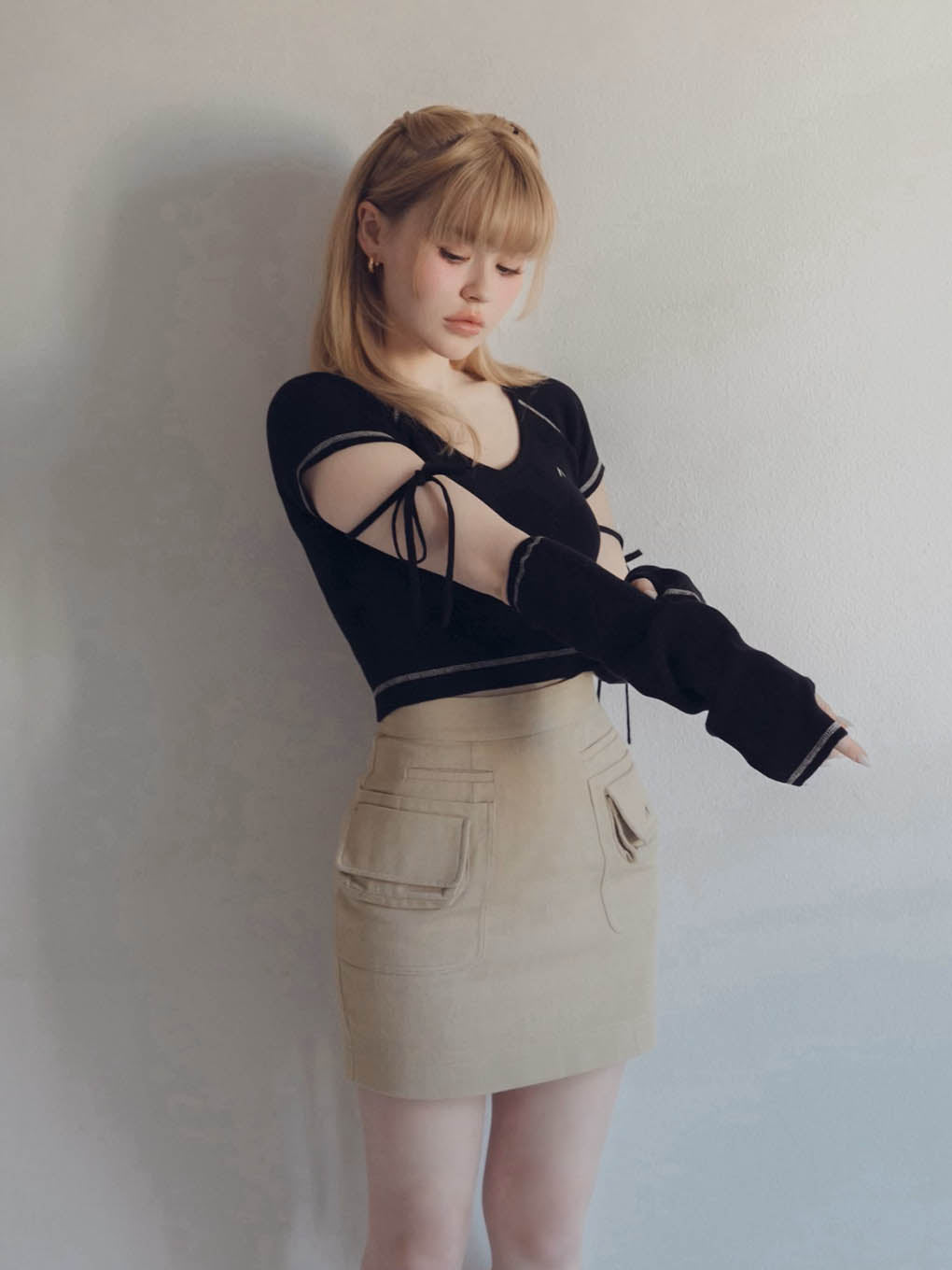 kitty knit tops