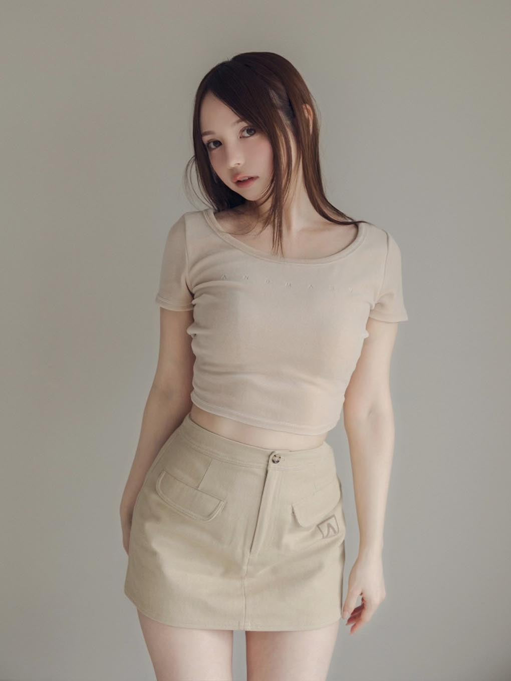 Jane logo mini skirt