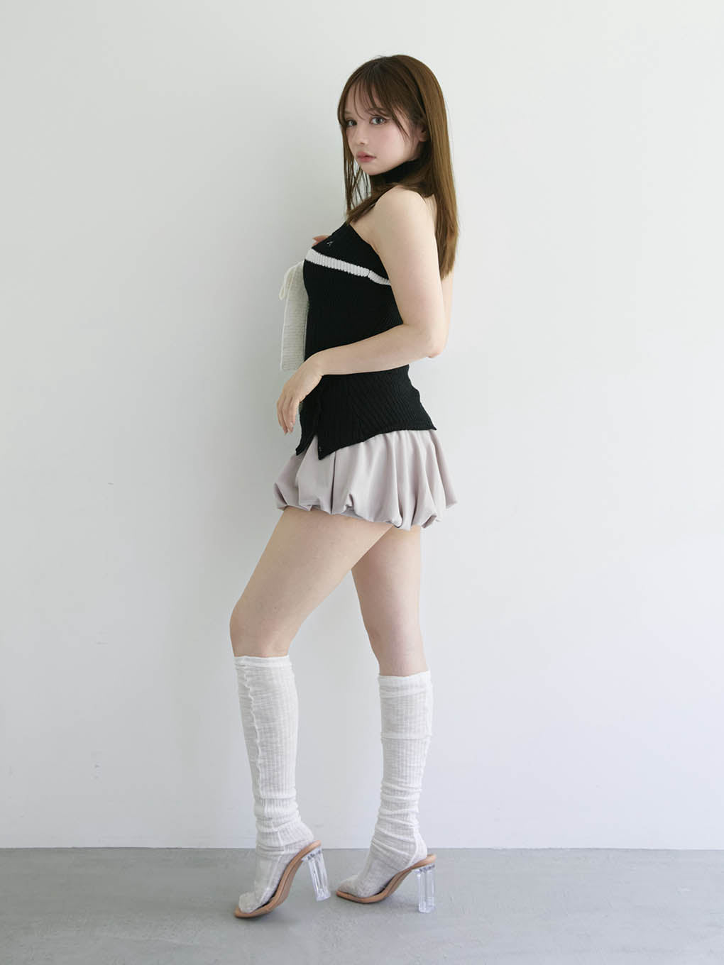 Candice ribbon bare tops