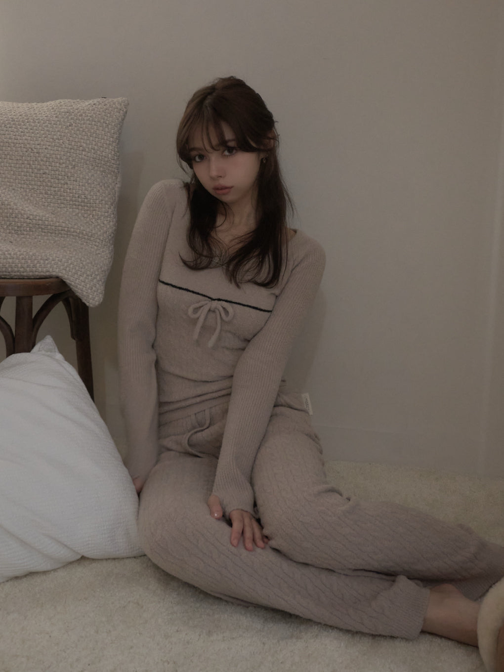 Sugar knit cable pants