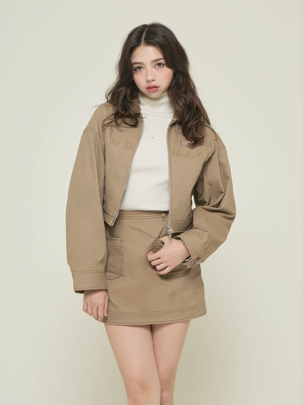 Harper twill mini skirt