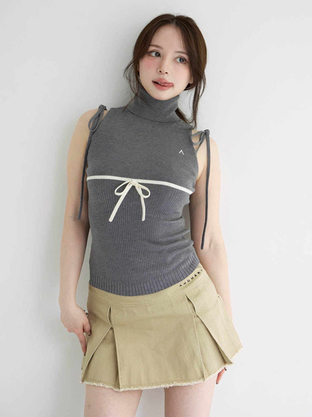 Mary logo cotton skirt