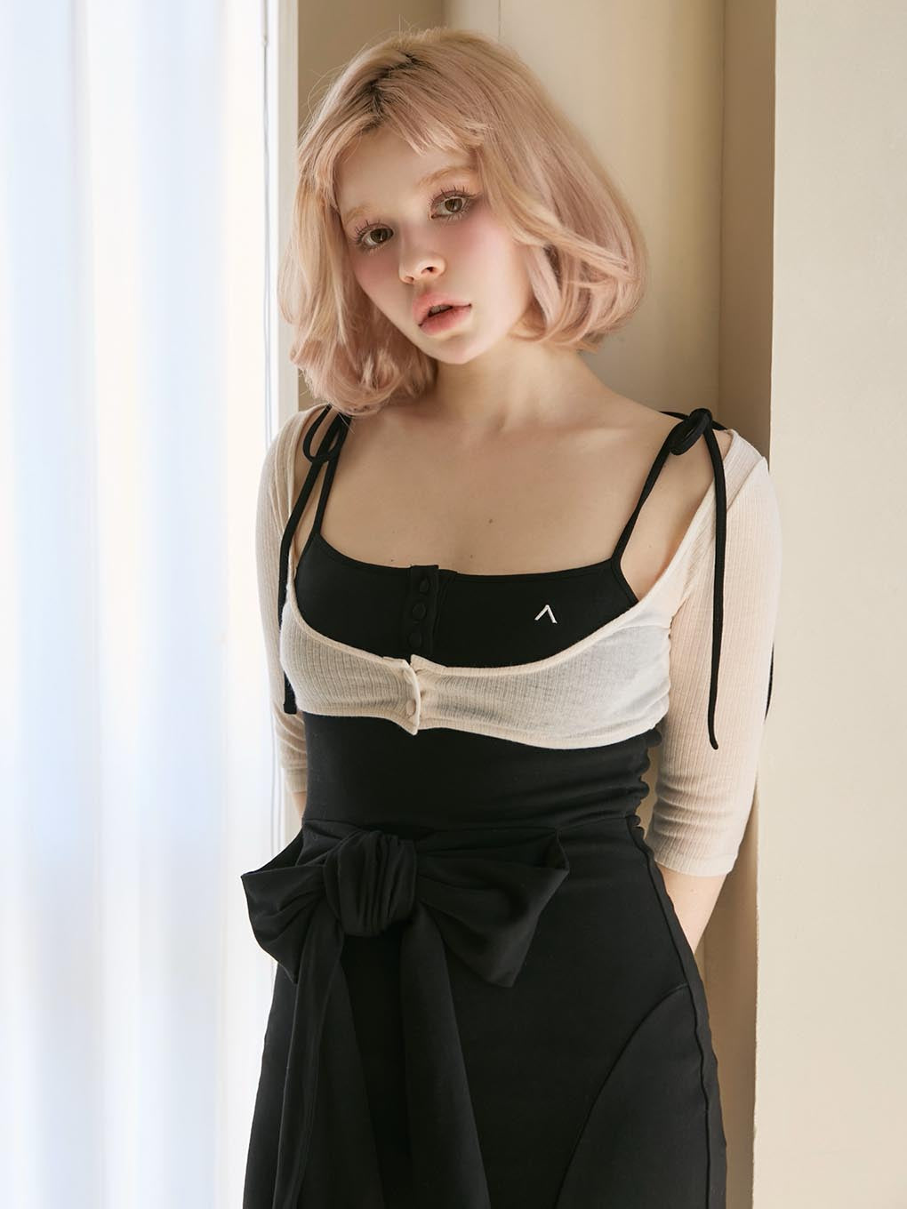 Lady like ribbon dress