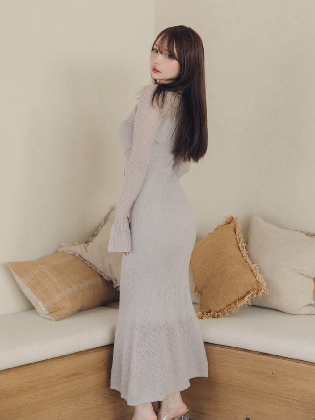 Bella seethrough knit dress
