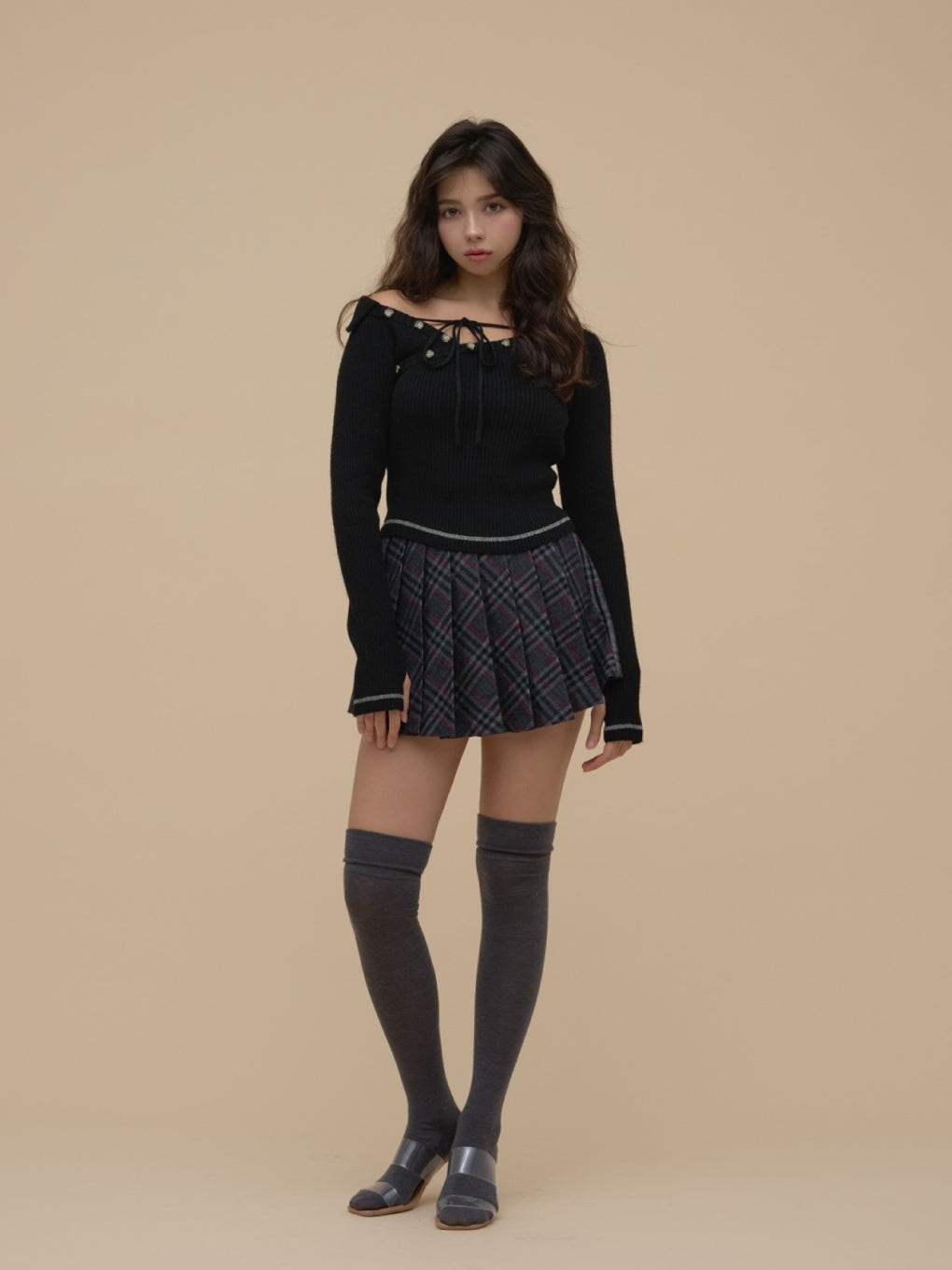 Anita button knit tops