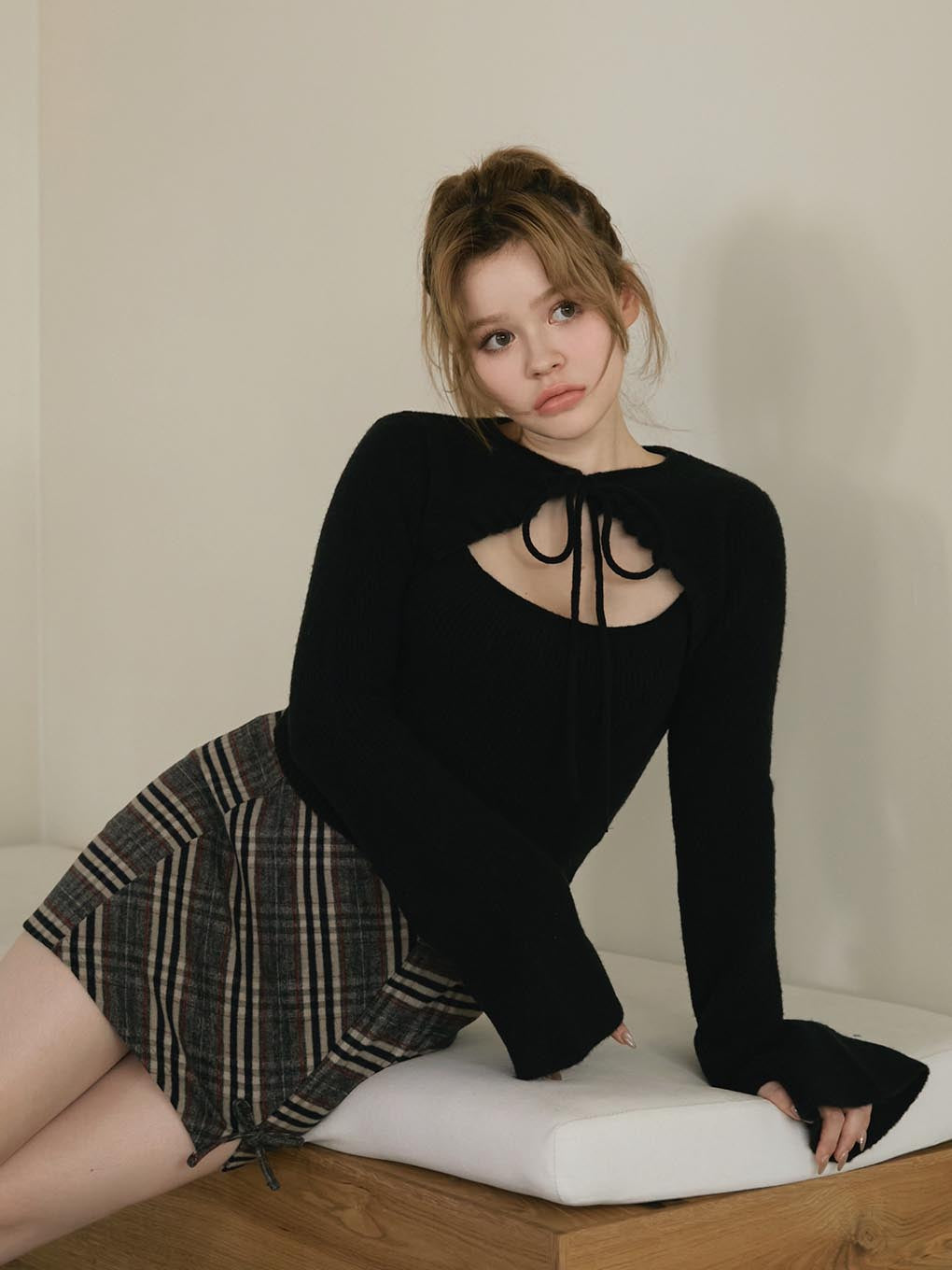 Anita ribbon knit tops