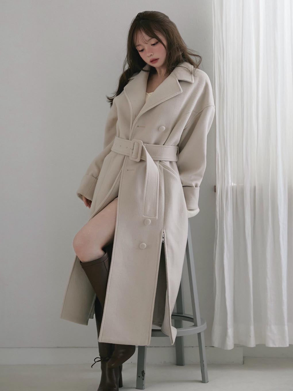 Ange slit long coat