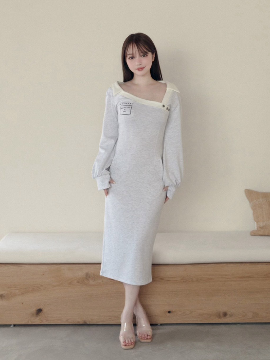 Lucy logo long dress
