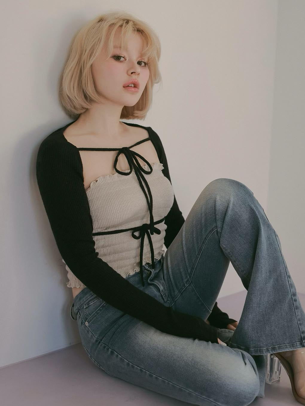 Mei shirring tops