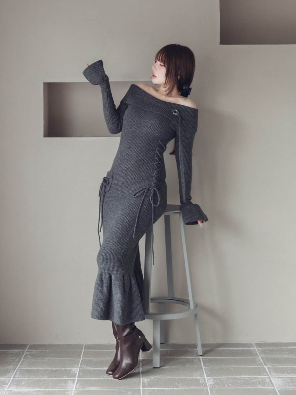 Cheryl knit long dress