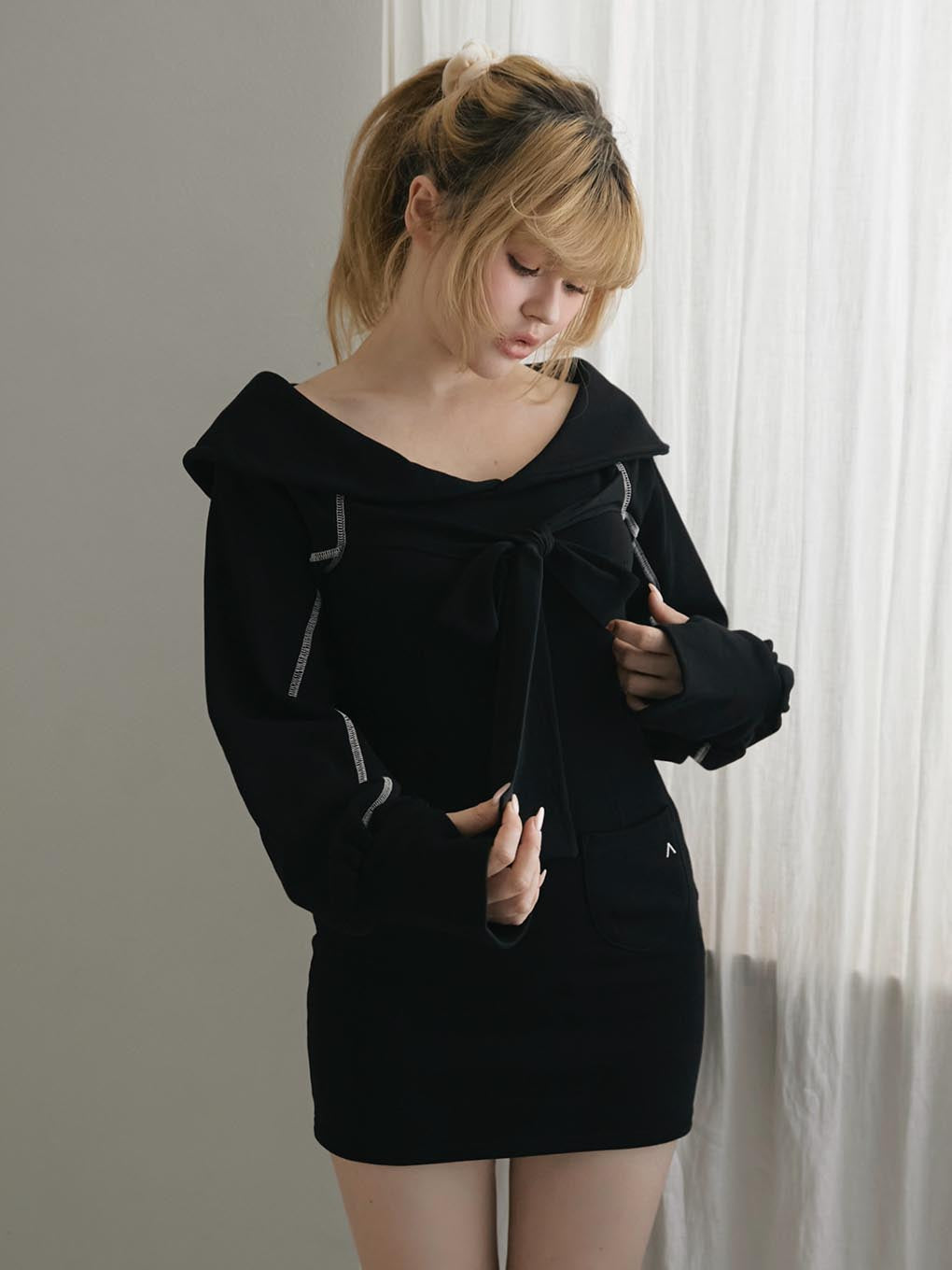 Manon ribbon mini dress
