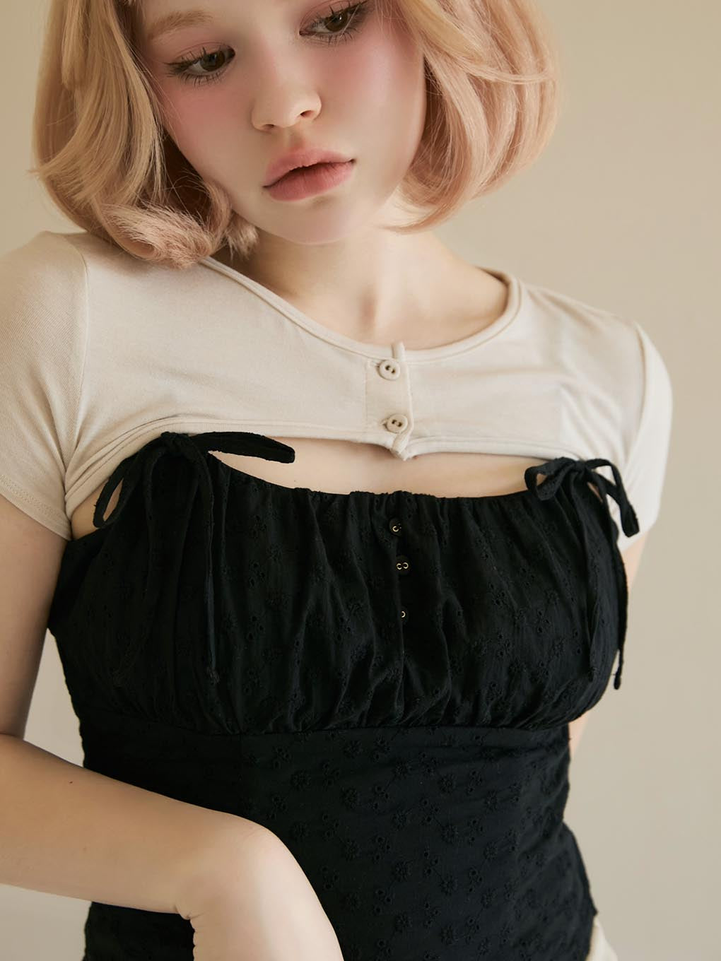 Poppy cotton lace set