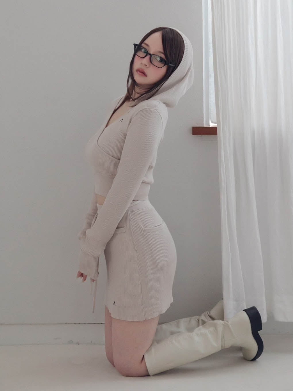 Lilly silk knit skirt