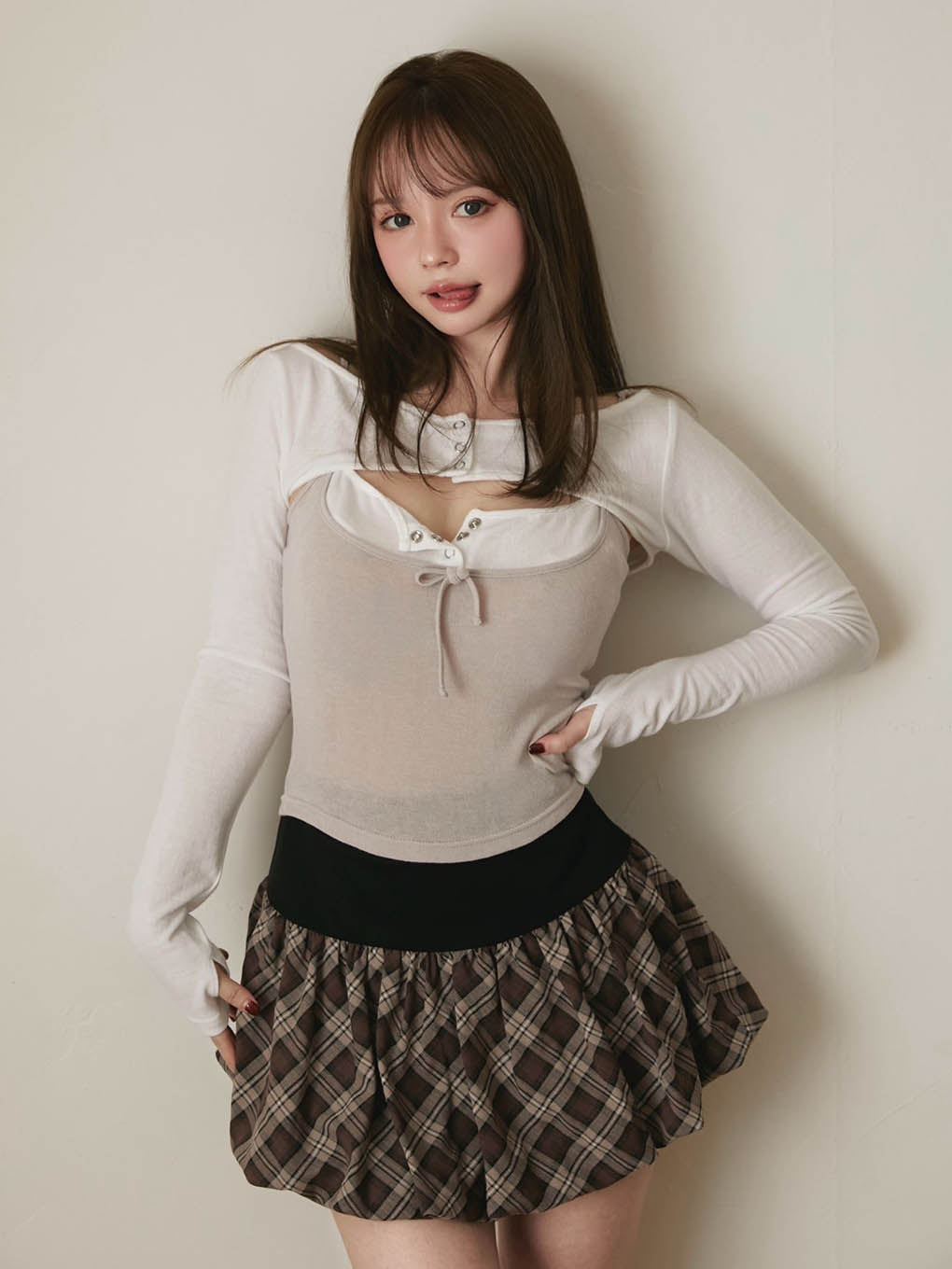 Nancy check skirt