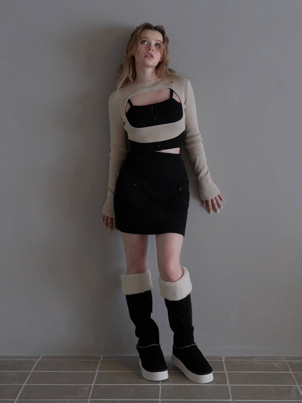 Carina knit mini skirt