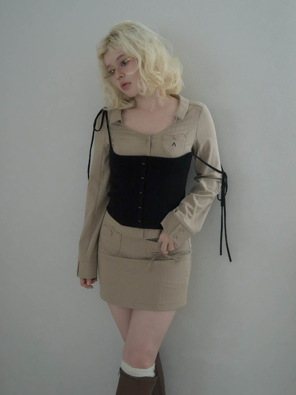 Maya blouse knit set up