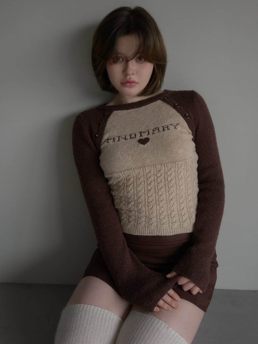 Dot logo raglan tops