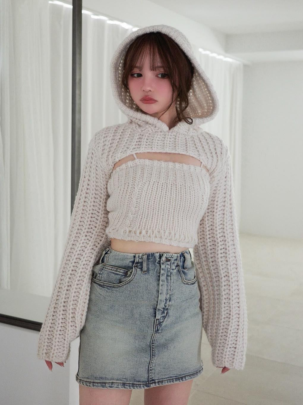 Leo hood knit set