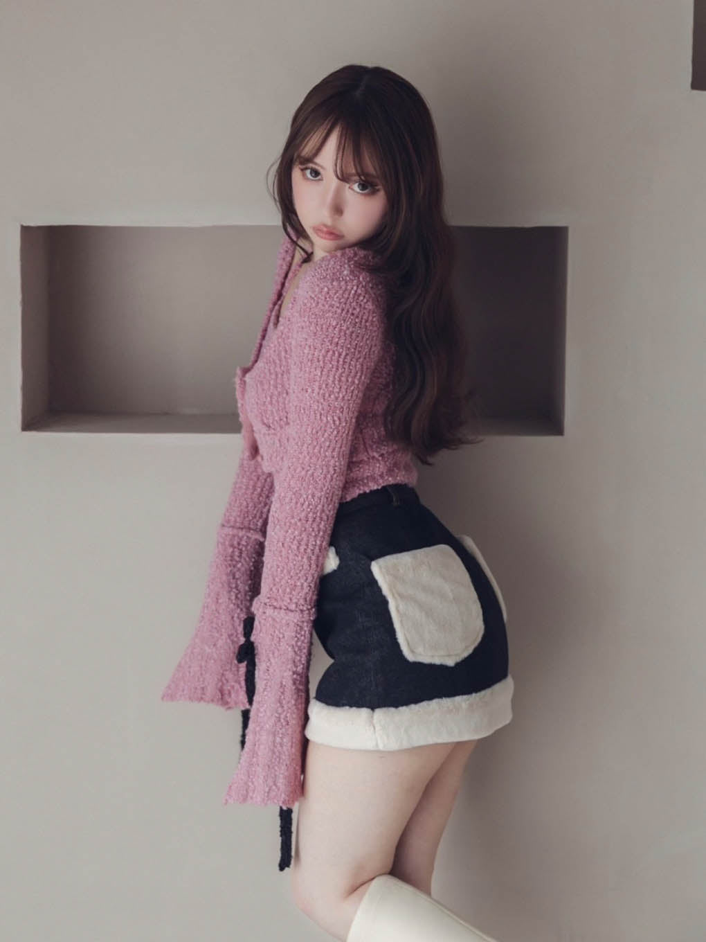 Lotta ribbon set cardigan