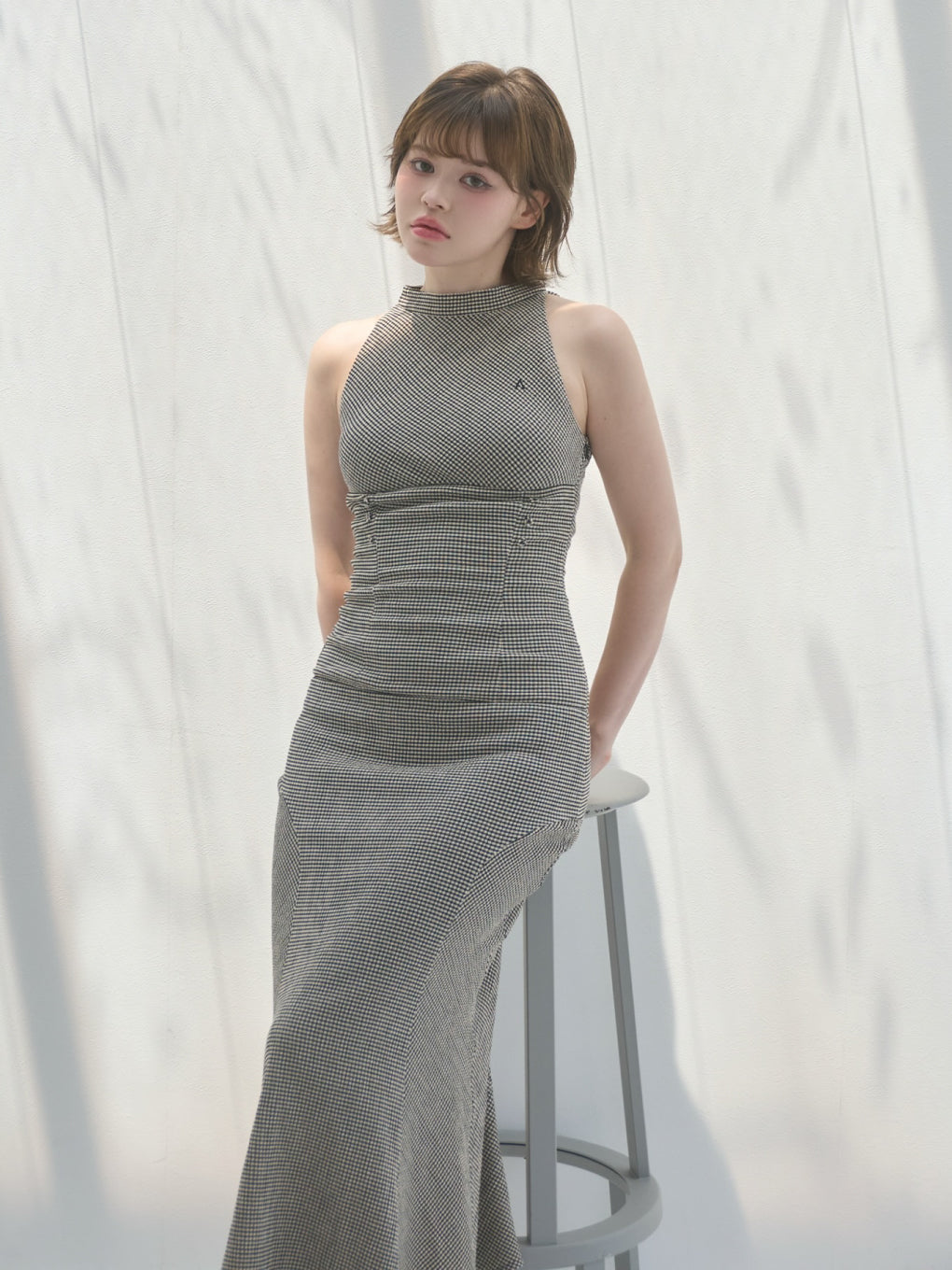 Daisy gingham long dress