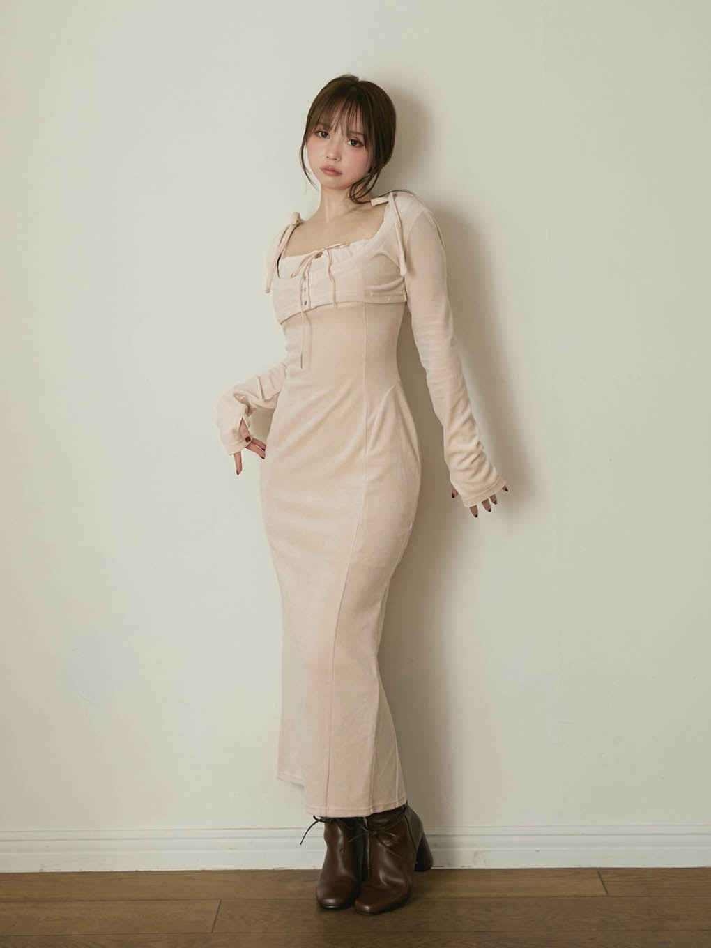 Roy velour set long dress