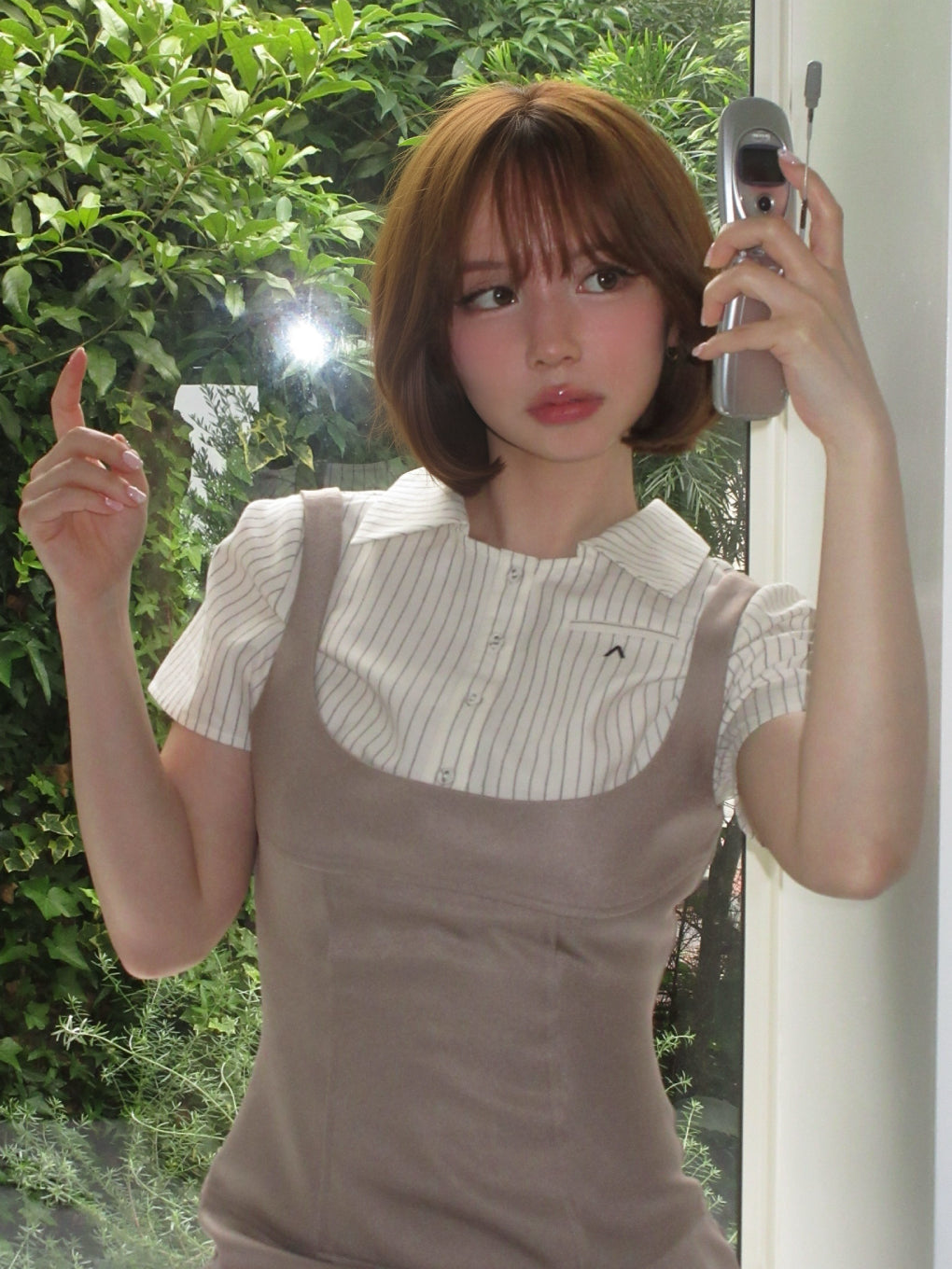 Era pleats set mini dress