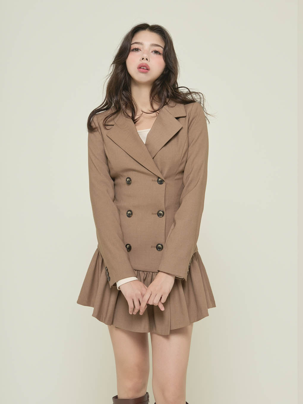 Donna gather mini dress