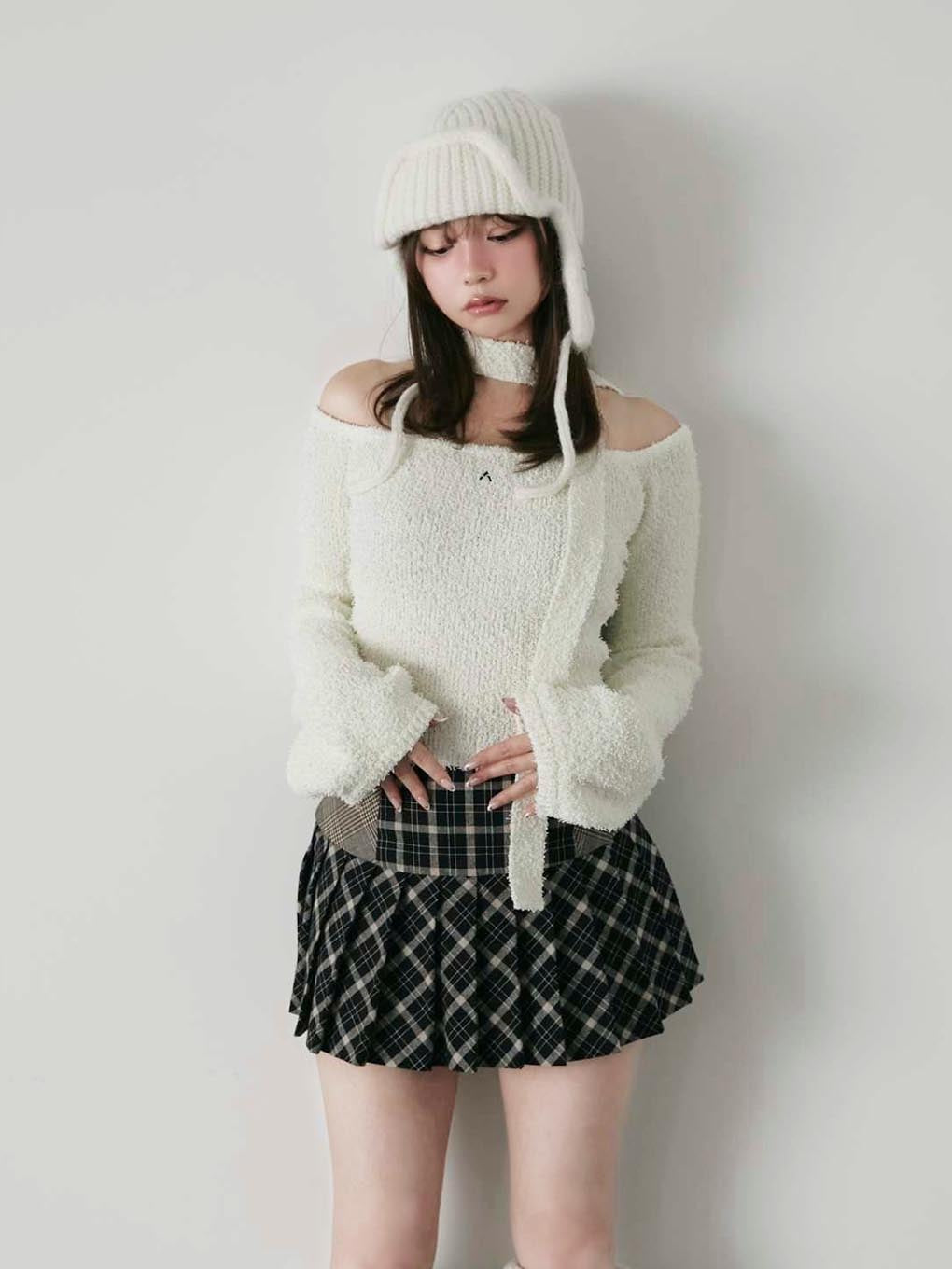 Lou offshoulder knit tops
