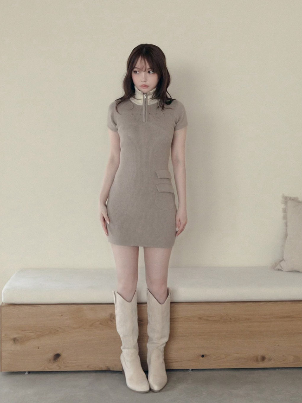Leila knit mini dress