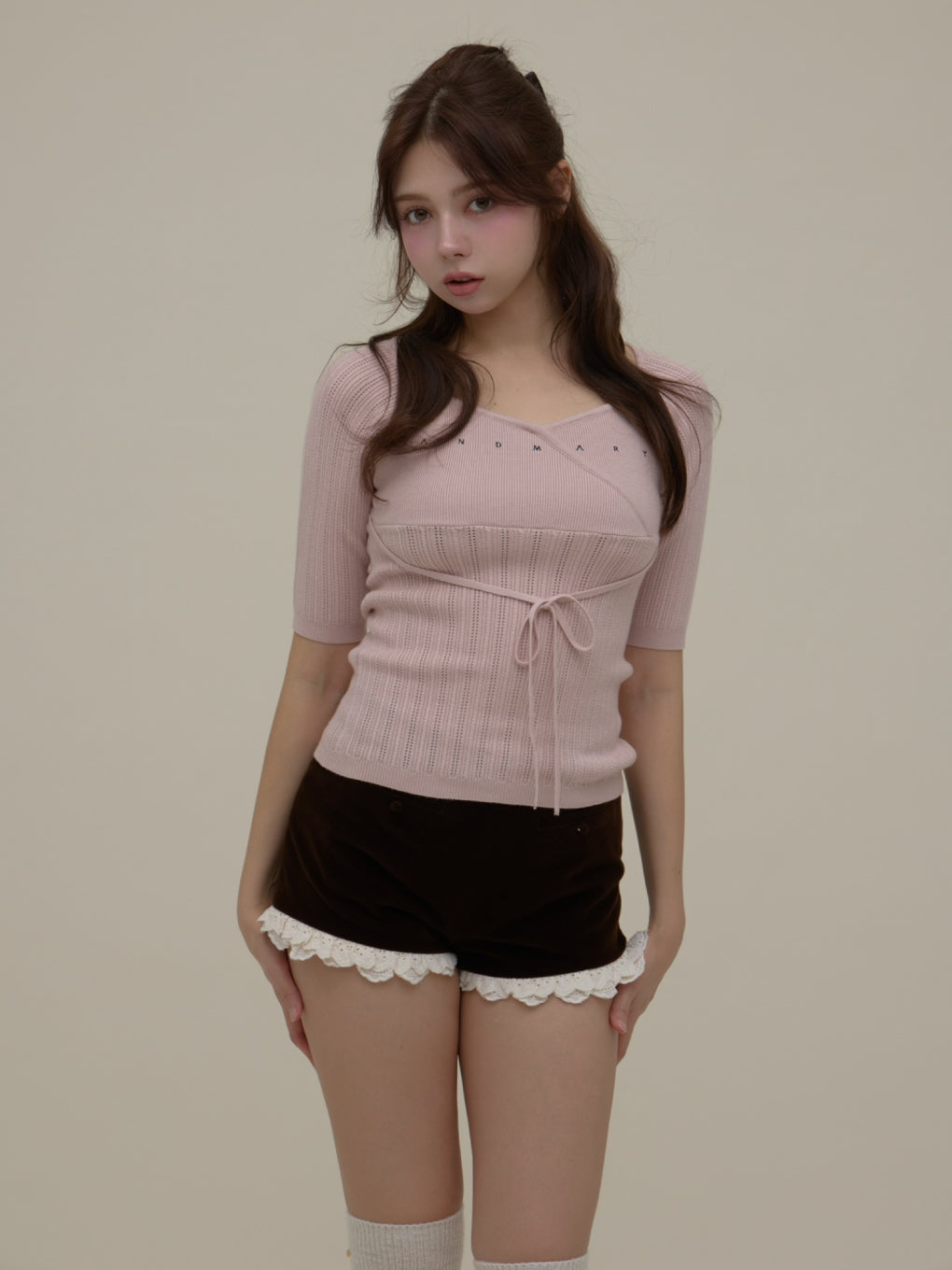 Velour mini pants