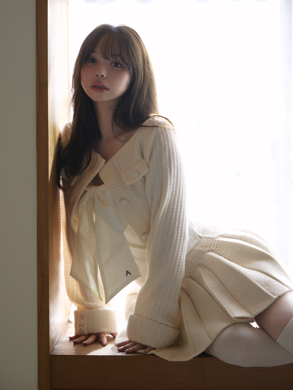 Twiggy tweed ribbon set tops