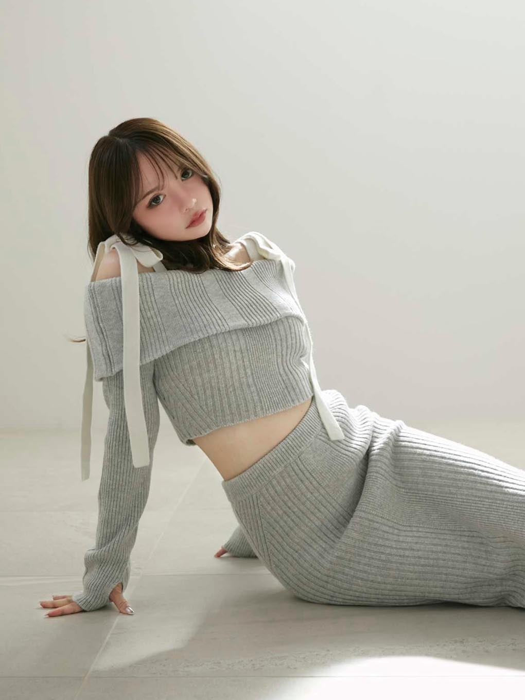 Rei ribbon offshoulder set up