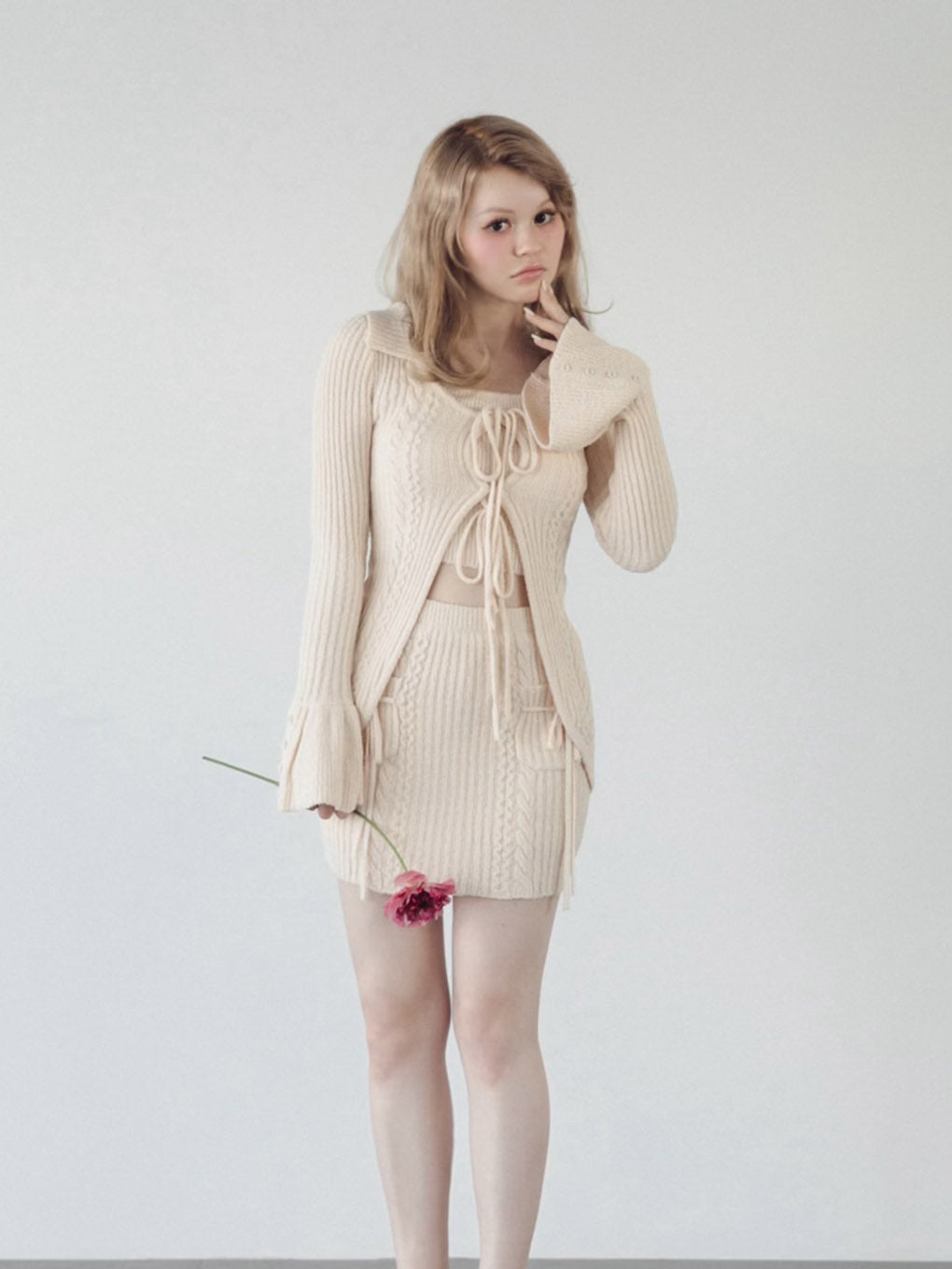 Fiona ribbon knit set