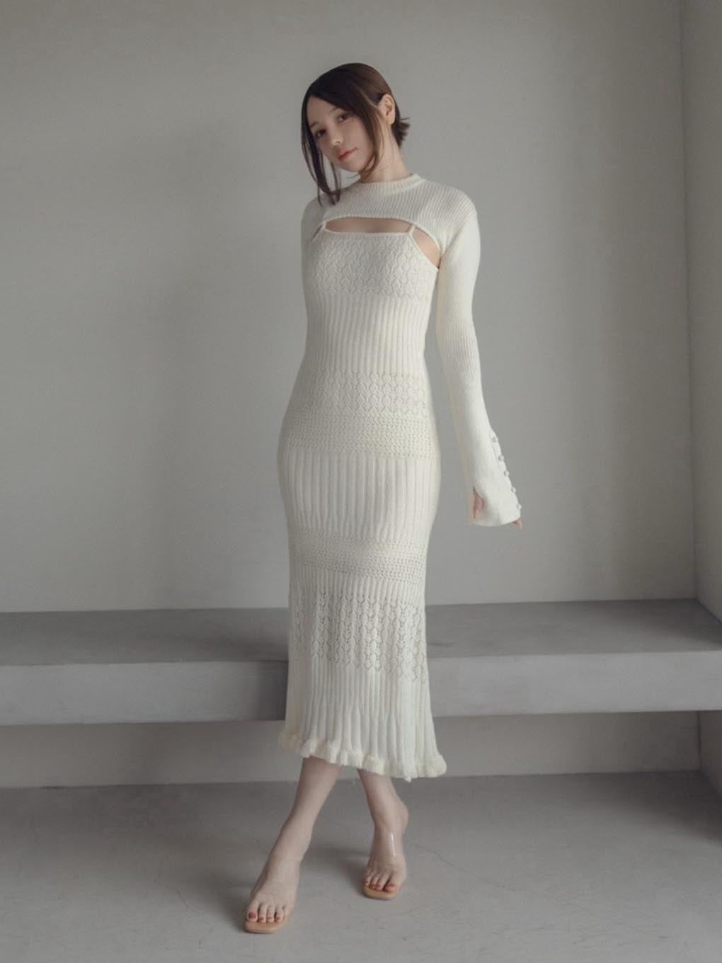 Layered crochet dress
