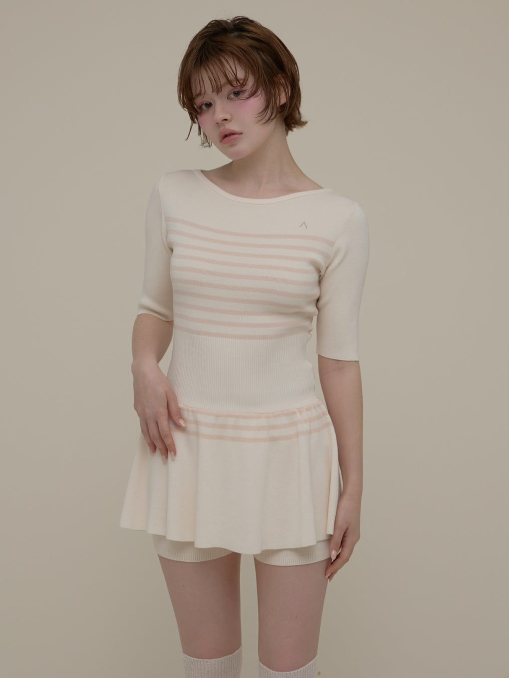 Connie peplum knit set up