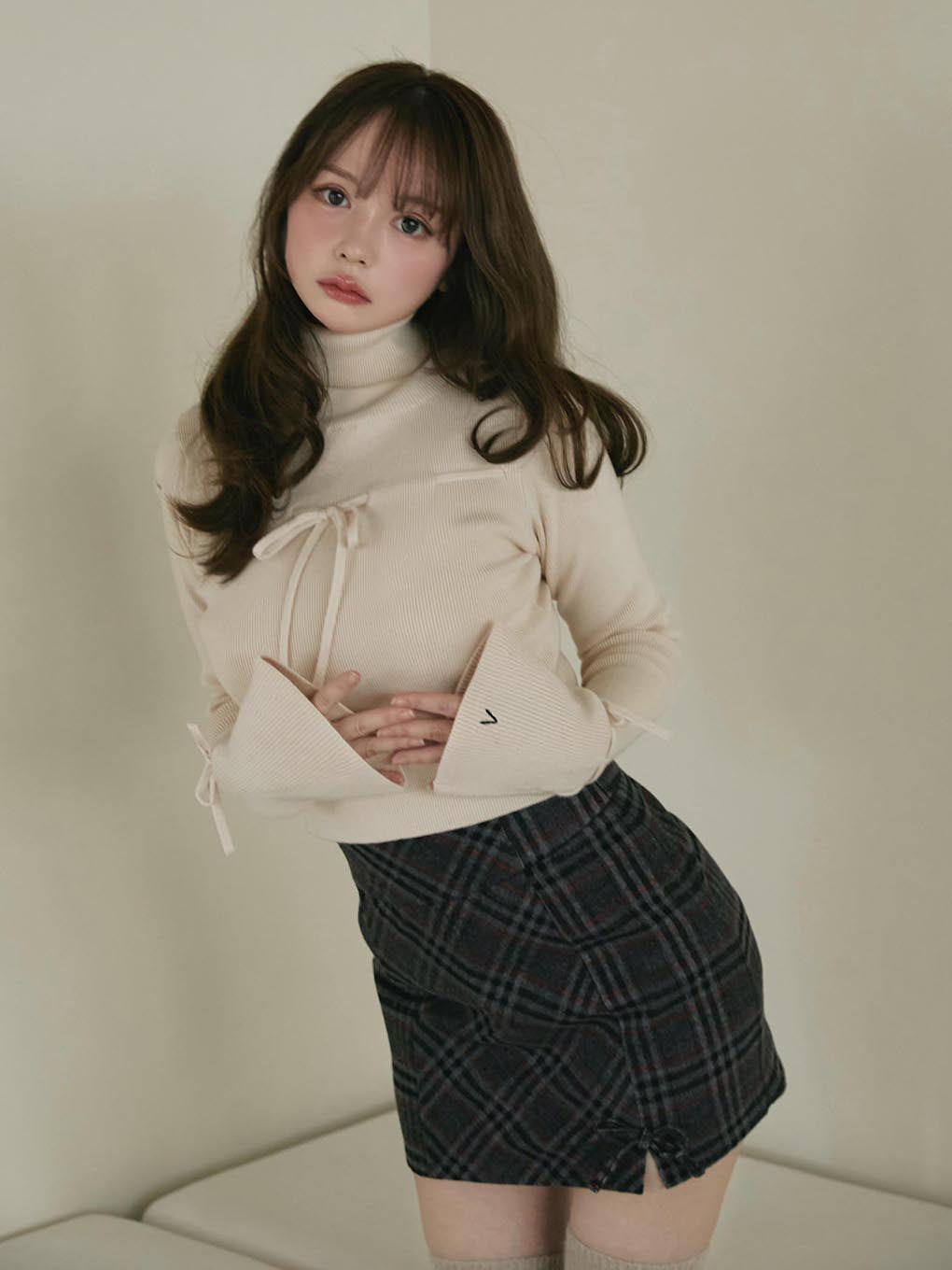 アンドマリー andmary Alicia 早まり ribbon knit tops 