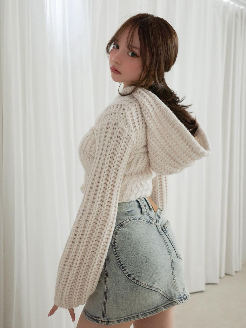 Leo hood knit set