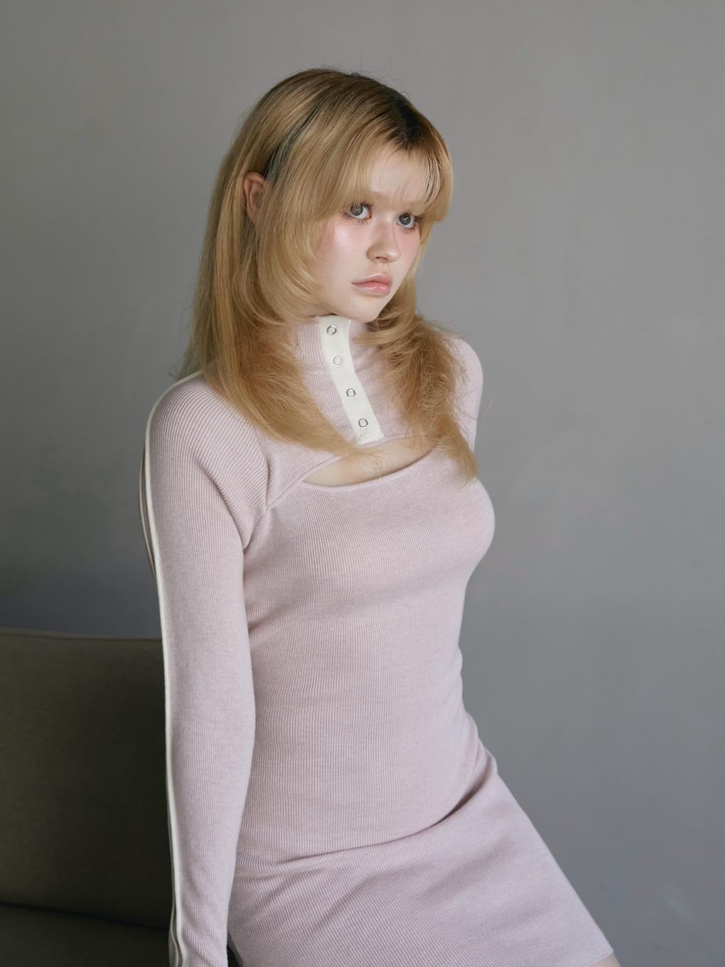 Ava line knit mini dress